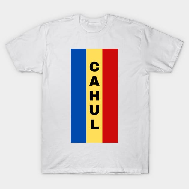 Cahul City in Moldovan Flag Colors Vertical T-Shirt by aybe7elf